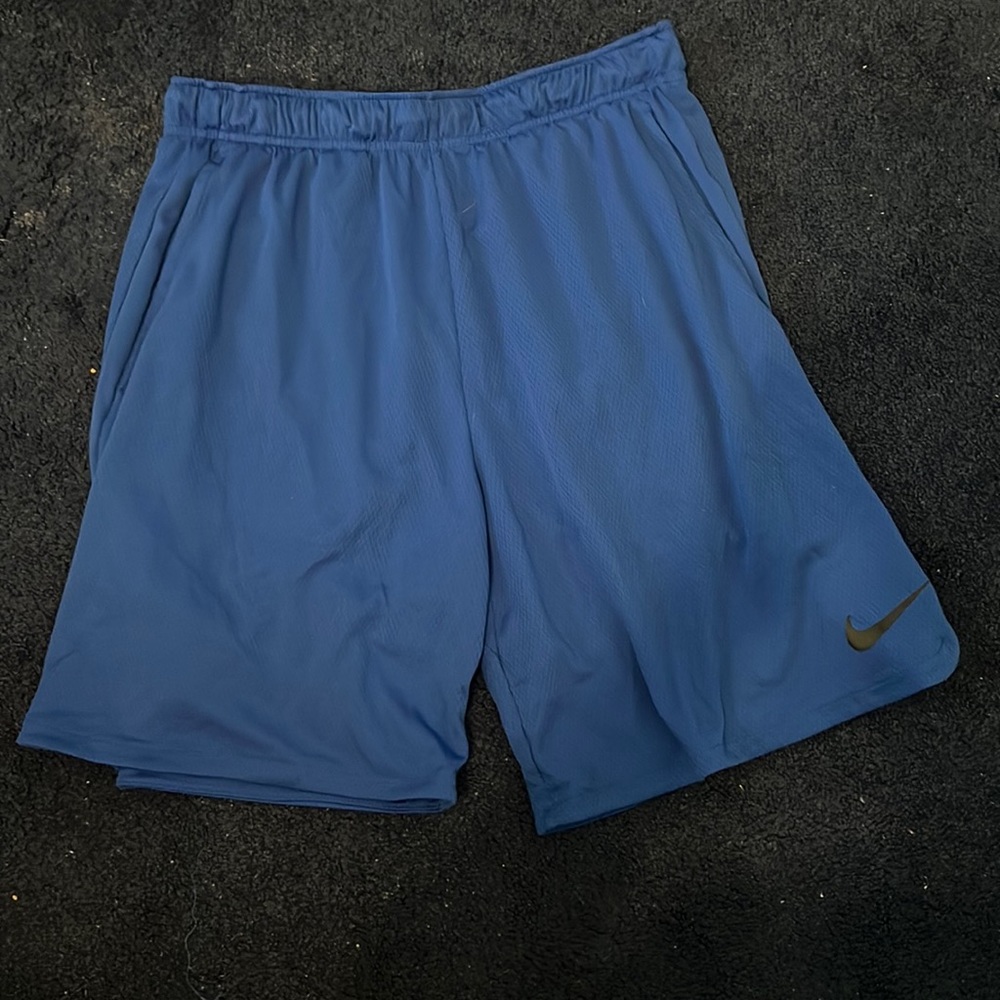 Large blue elastic waist band (no strings) Nike shorts